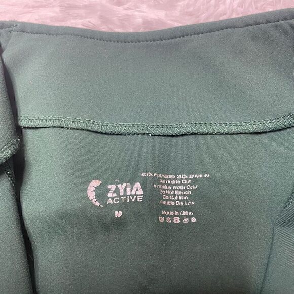 Zyia Active Jacket Womens Size M Green 1/2 Zip Athletic Pocket Long Sleeve Top - Picture 3 of 9